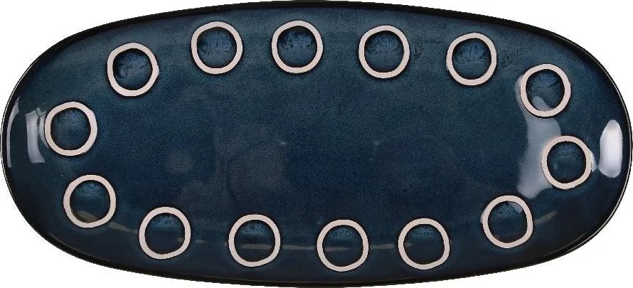Плато овал LA MEDITERRANEA Almudena Blue, 33x15 cm, порцелан