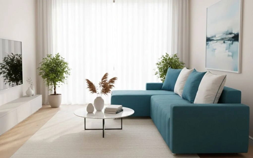 Ъгъл диван Odette-Light blue