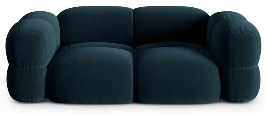 Тъмносин кадифен диван 210 cm Loretto – Cosmopolitan Design