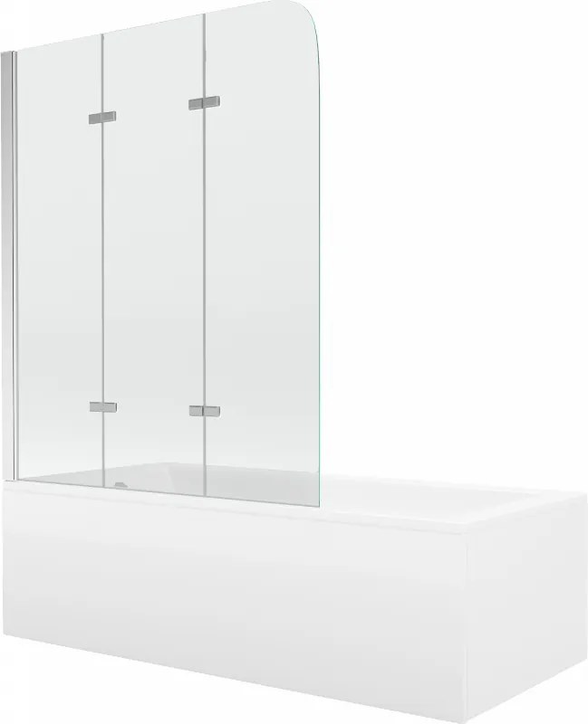Mexen Cubik правоъгълна вана 150 x 70 cm с обшивка и 3-крилен параван 120 cm,