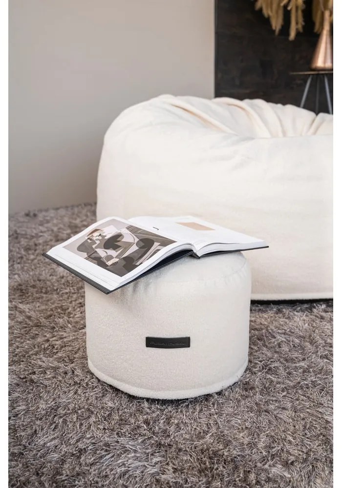 Кафяв пуф от букле Mini – SLOWDOWN