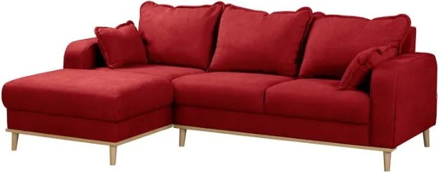 Червен ъглов диван (ляв ъгъл) Beata - Ropez