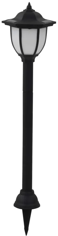 Градински соларни лампи, 3 бр, LED, черни