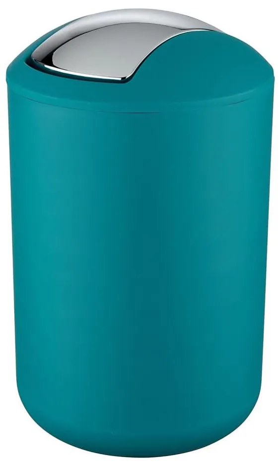 WENKO 21227100 - Кош за отпадъци BRASIL 19,5x31 cm тюркоаз/бляскав хром