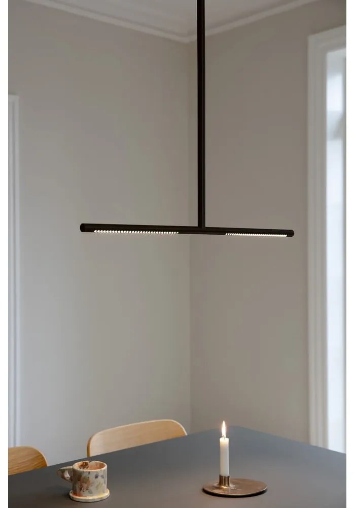 Черно метално LED висящо осветително тяло с метален абажур Omni Ceiling – UMAGE