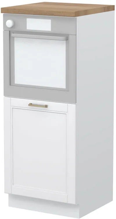 Подов шкаф за фурна Висок Tahoma K14-60-1KR-White - White matte