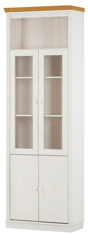 Бяла витрина от масивен бор 74x223 cm Anita – Støraa