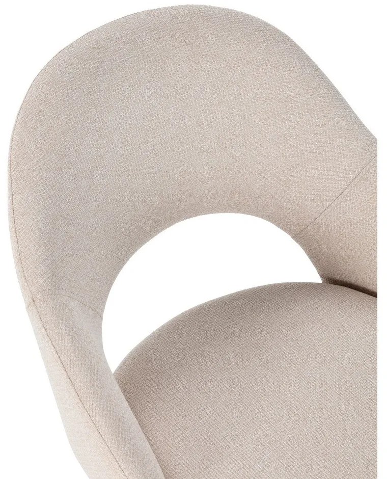 Бежови тапицирани трапезни столове в комплект 2 бр. Lia – Marckeric