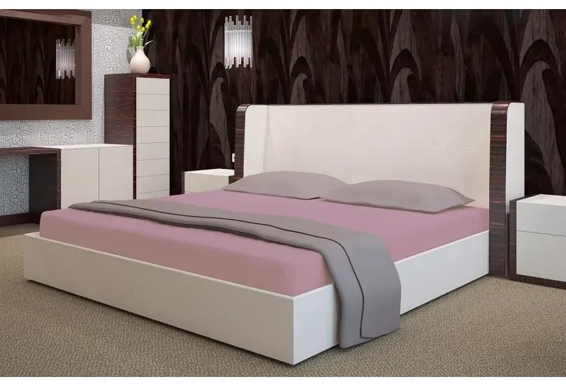 Хавлиен чаршаф с ластик - прахово розово Šírka: 200 cm | Dĺžka: 220 cm