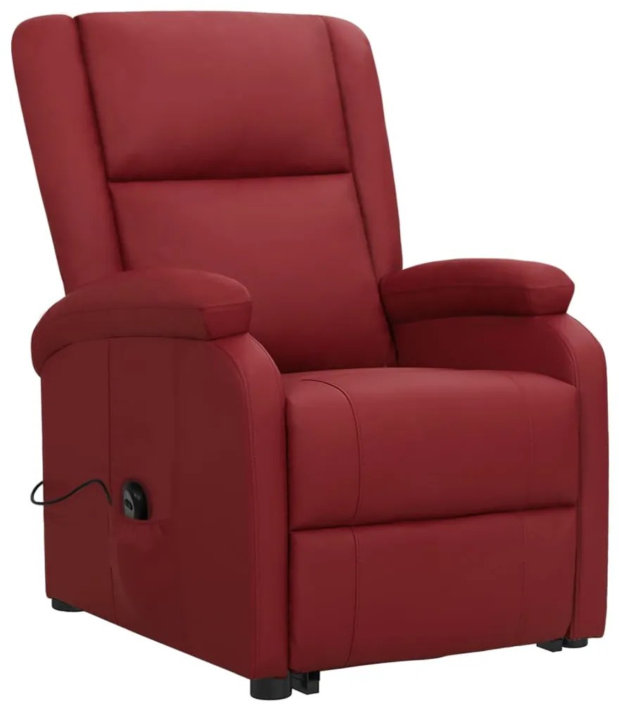 329689 vidaXL Изправящ стол, виненочервен, изкуствена кожа
