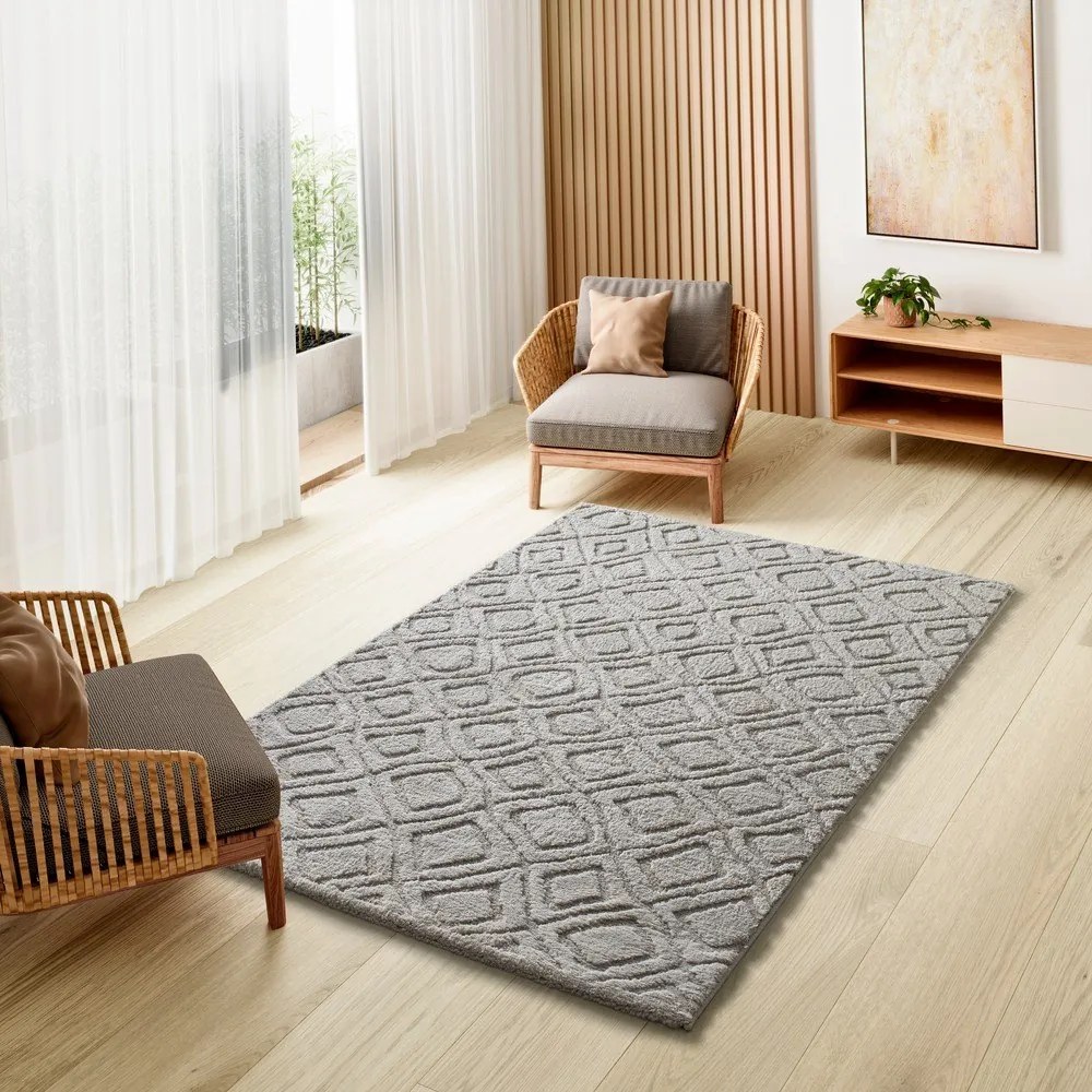 Сив килим 64x120 cm Juno – Universal