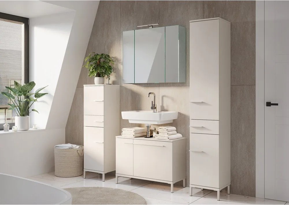 Сив шкаф за баня 80x71 cm – Germania