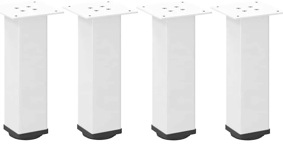 4012465 vidaXL Крака за масичка за кафе, 4 бр., бели, 42-44 см, стомана