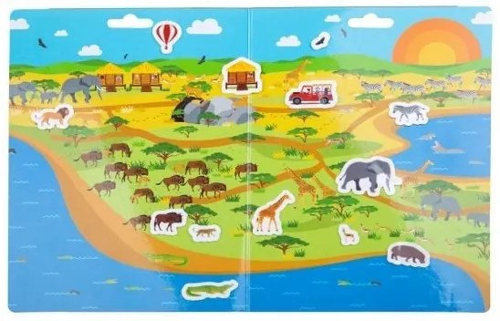 Bigjigs - Книжка със стикери - Сафари