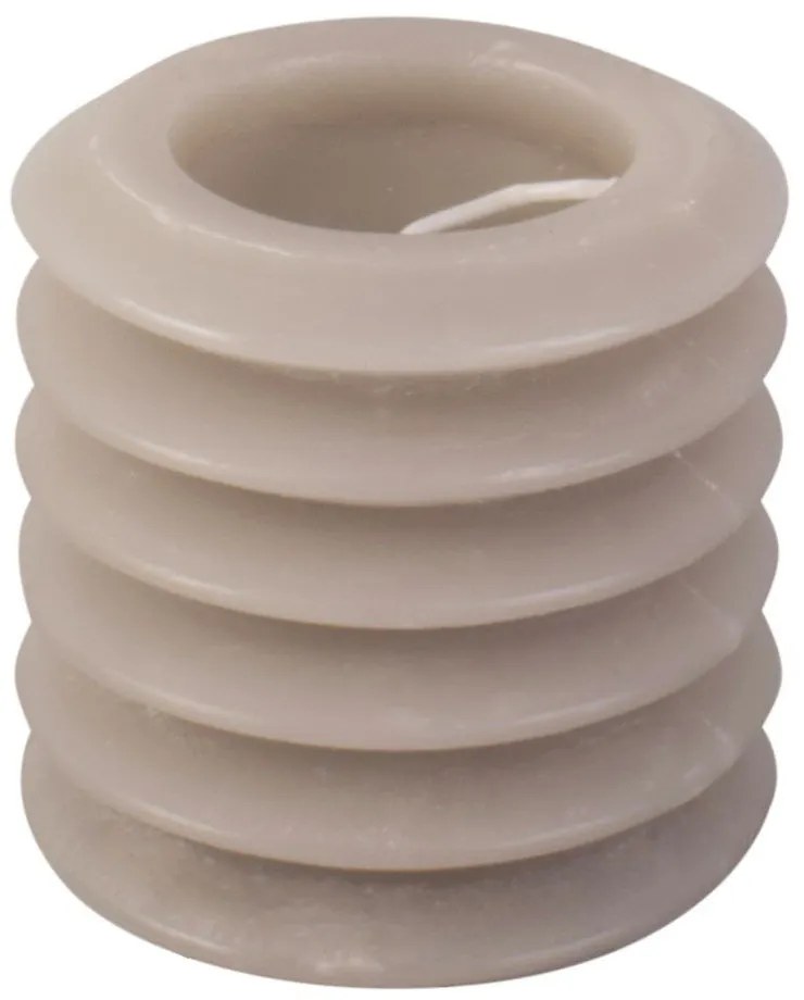 Сива многослойна свещ, височина 7,5 cm Layered Circles - PT LIVING