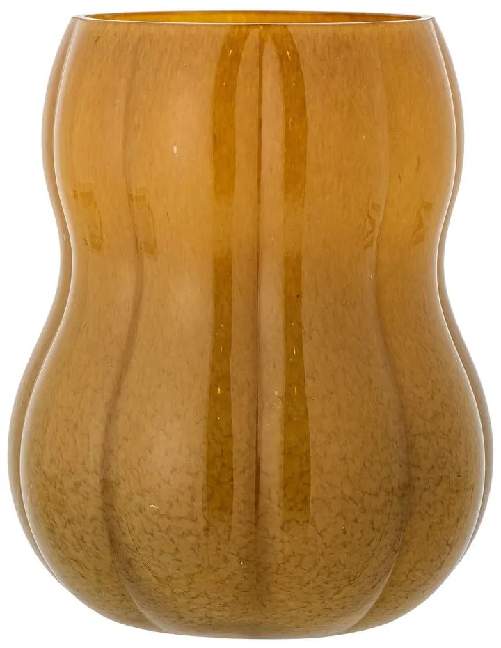 Ръчно изработена стъклена ваза в кафяво (височина 20 см) Pumpkin - Bloomingville