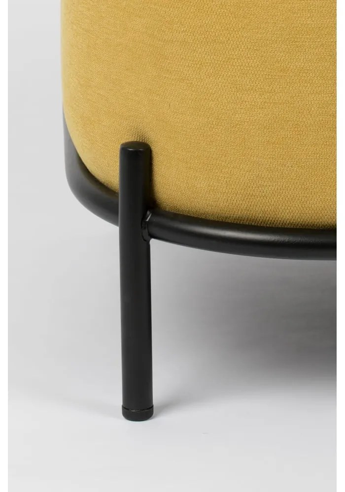 Жълта табуретка за крака Polly - White Label