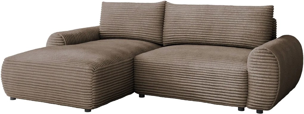 Ъглов диван Bello-Кафяво-Ляв