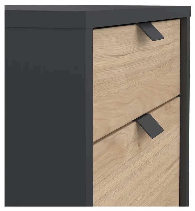Шкаф с дъбов декор в цвят антрацит-натурален 41x61 cm Sign - Tvilum