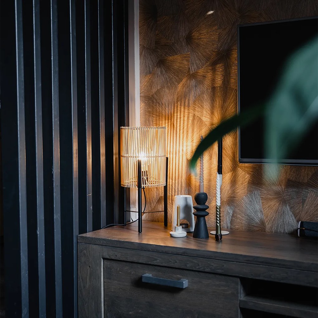 Скандинавска настолна лампа бамбук - Natasja