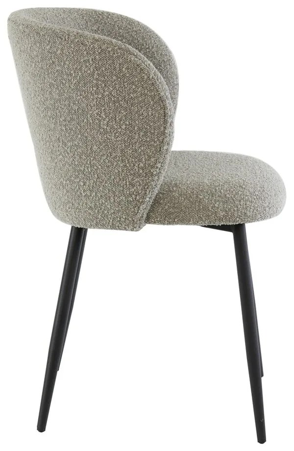 Сив тапициран трапезен стол Elyna – Light & Living