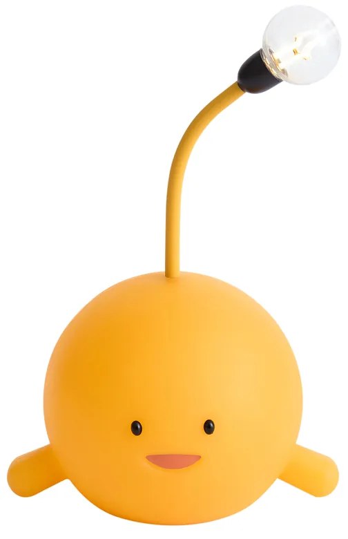 Модерна настолна лампа жълта с включен LED акумулатор - Bulby