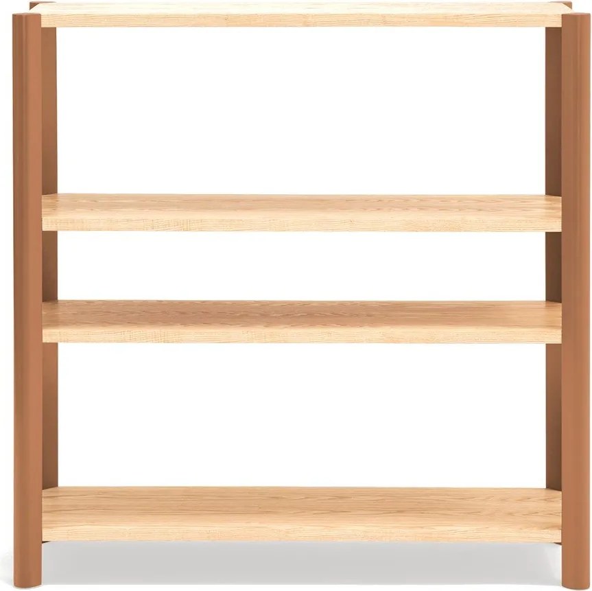 Стелаж от декор от дъб в тухлен цвят/в светло естествен цвят 126x128x43 cm Bona – Teulat