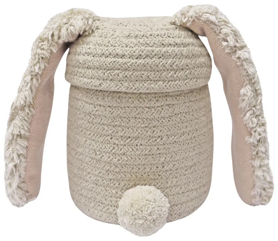 Кремава текстилна детска кошница за играчки ø 15x15 cm Mini Rita the Rabbit – Lorena Canals