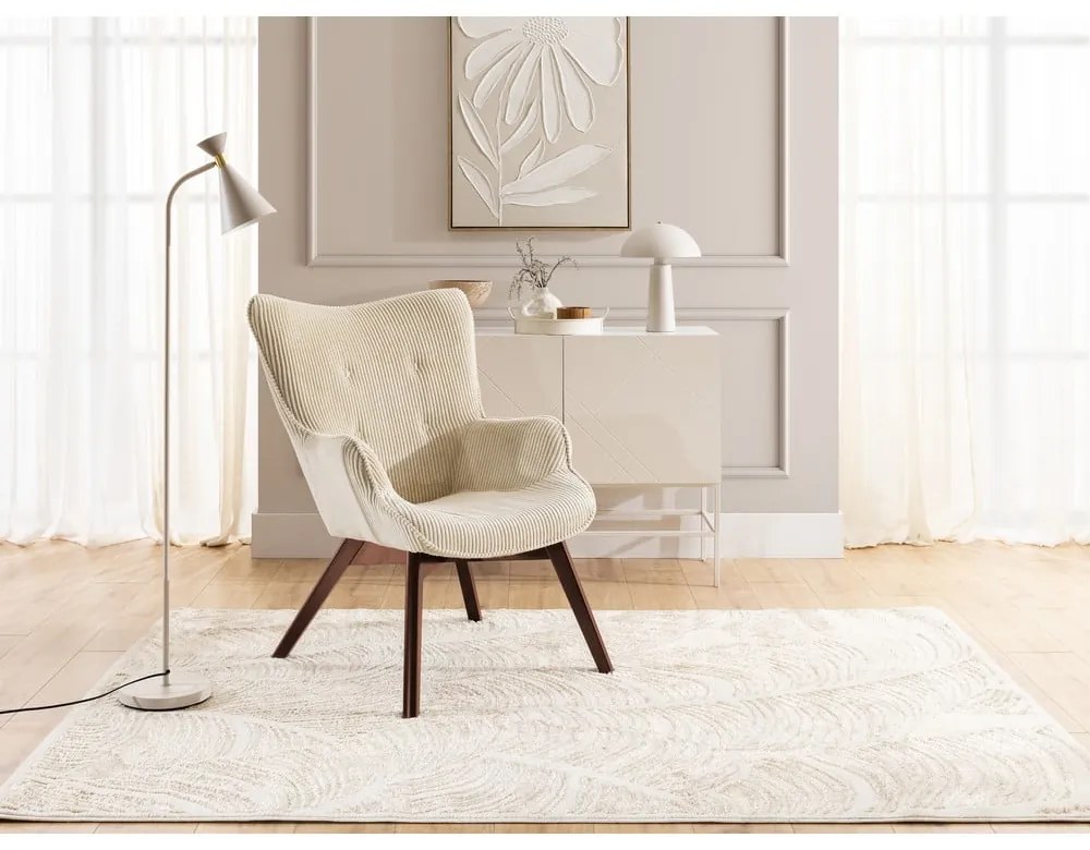 Бежово кресло от рипсено кадифе Niko – Ropez