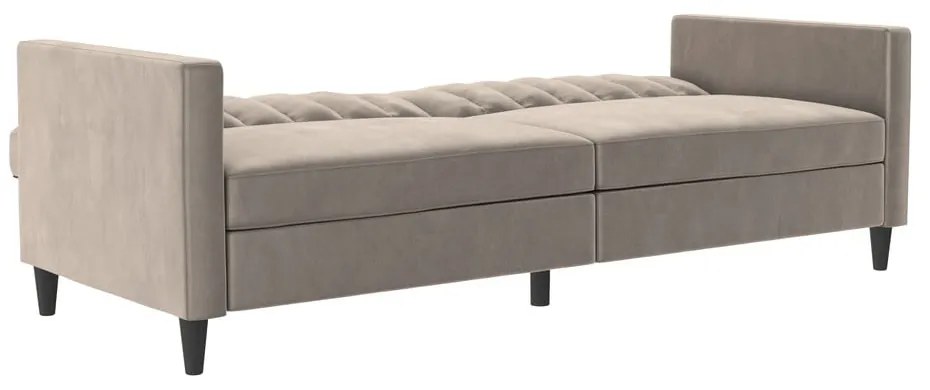 Светлосив кадифен диван 207 cm Celine – Støraa