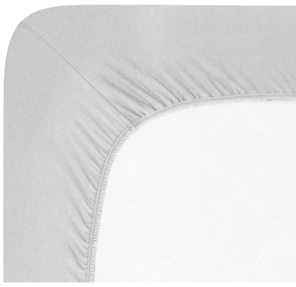Светлосив еластичен чаршаф от джърси 160x200 cm Boxspring – Andrea Simone