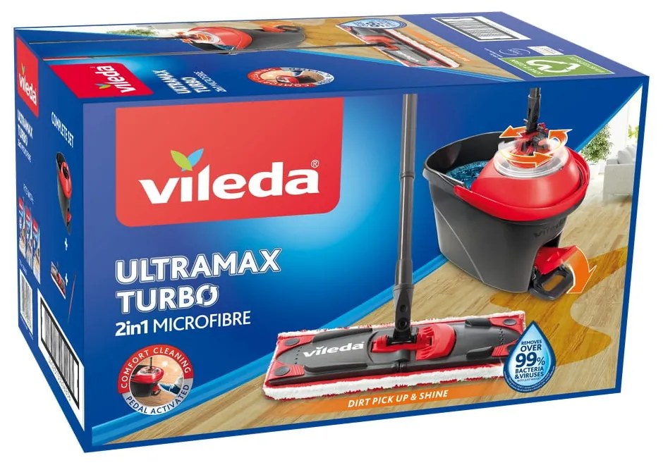 Комплект кофа и моп от микрофибър Ultramax turbo 2в1- Vileda