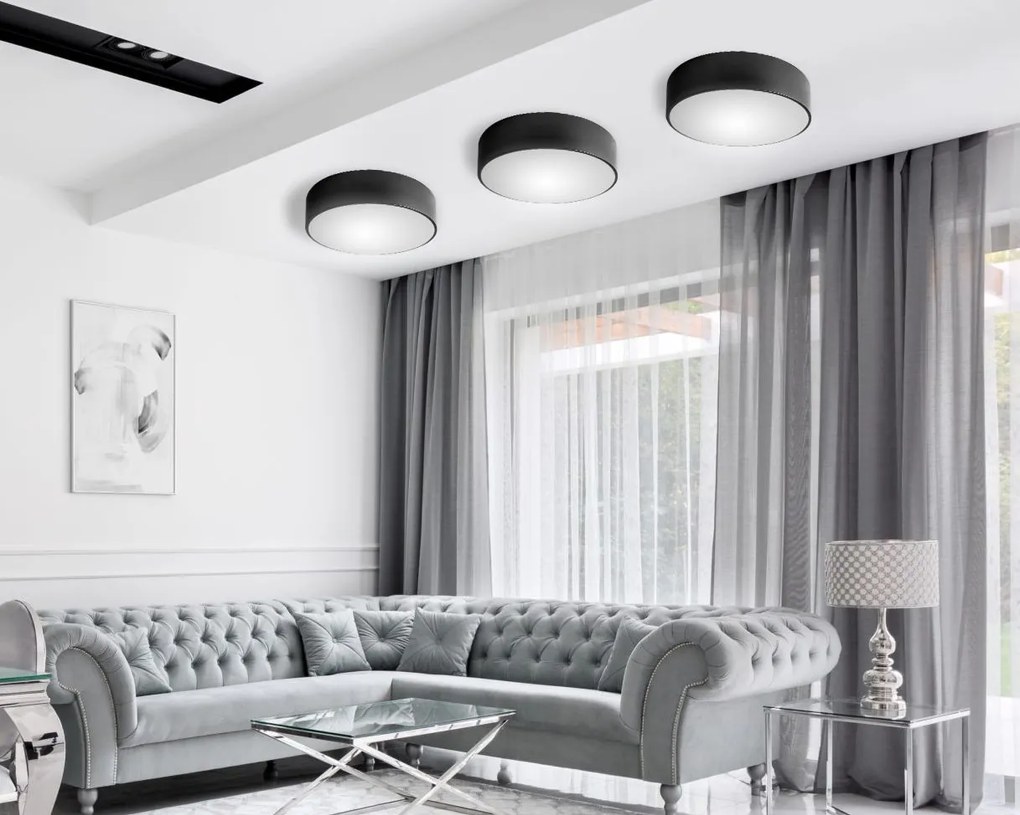 плафон 50cm Black app644-5C