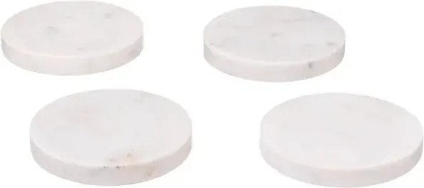 Подложки за чаши Secret de Gourmet, Бял мрамор, 10см