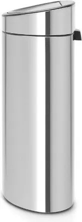 Кош за боклук Brabantia Touch Bin New Recycle 650527, 23+10 л, Безшумно и плавно затваряне, Плосък гръб, Устойчив на пръстови отпечатъци, Инокс/Мат