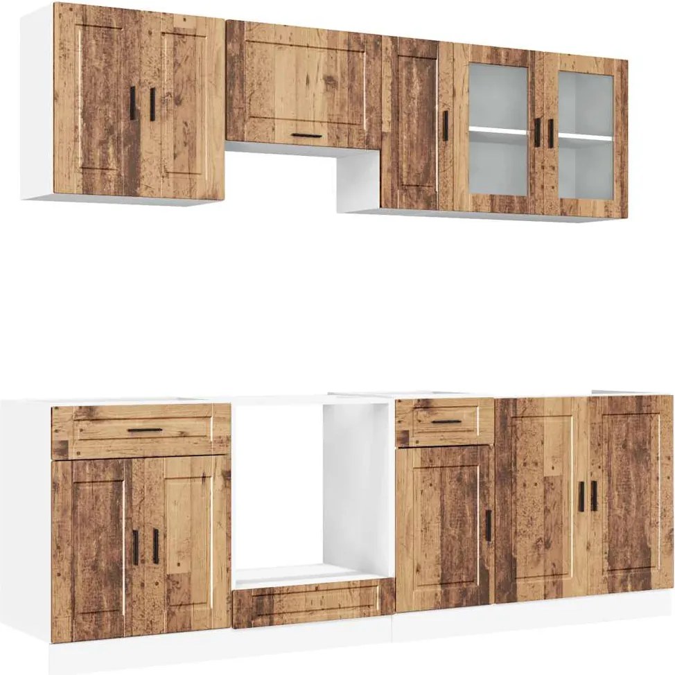 3314849 vidaXL Комплект кухненски шкафове от 8 части Kalmar, инженерно дърво