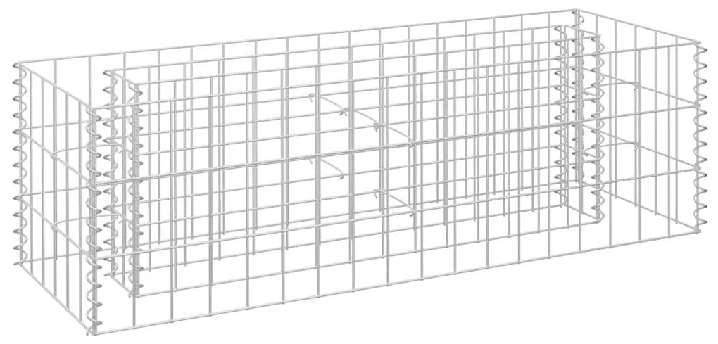 145629 vidaXL Габион повдигната леха, поцинкована стомана, 90x30x30 cм