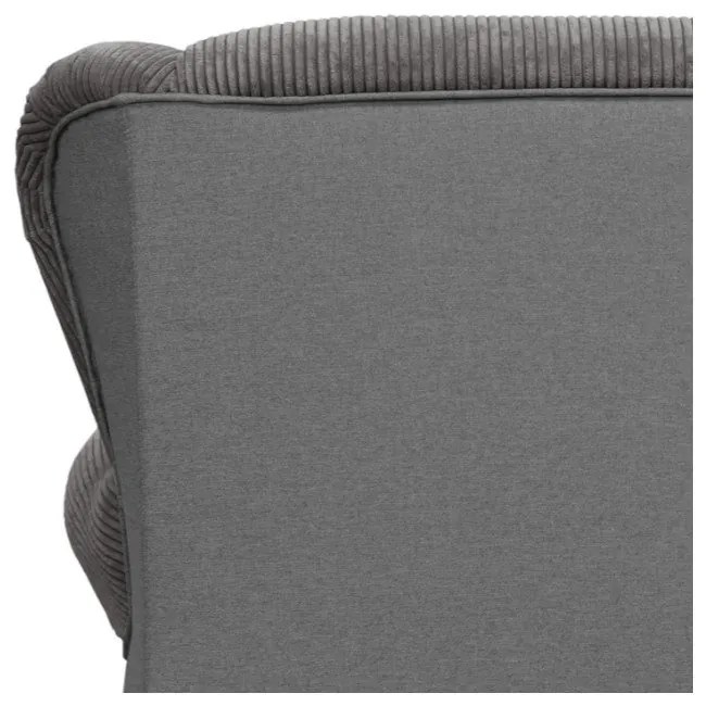 Кафяво-сив шезлонг от рипсено кадифе Lord – Ropez