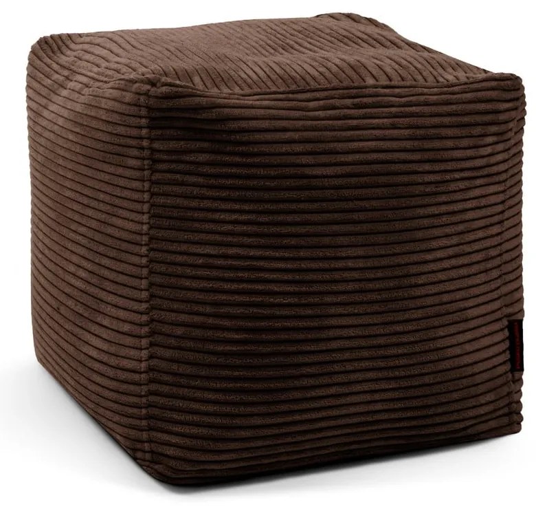 Тъмнокафяв пуф от рипсено кадифе Up! MooG – SLOWDOWN