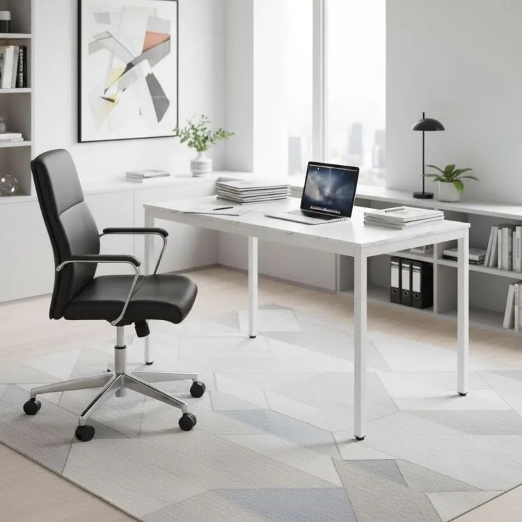 Кухненска маса от бял мрамор 120 x 60 cm - универсална маса за 4-5 души