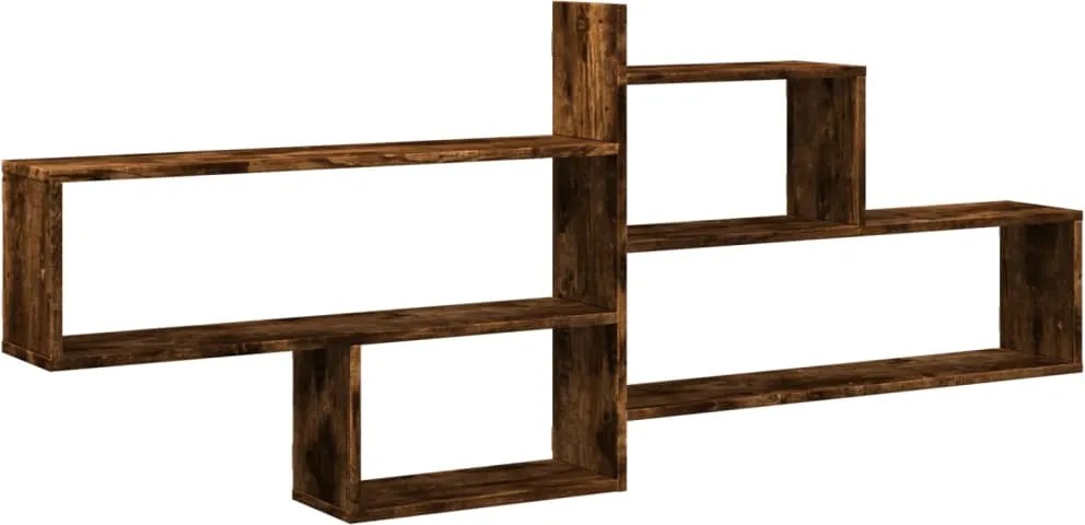 853321 vidaXL Стенен рафт, опушен дъб, 167,5x18x68 см, инженерно дърво