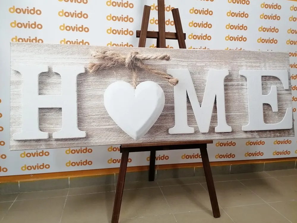 Картина на платно – С надпис Home във винтидж вариант