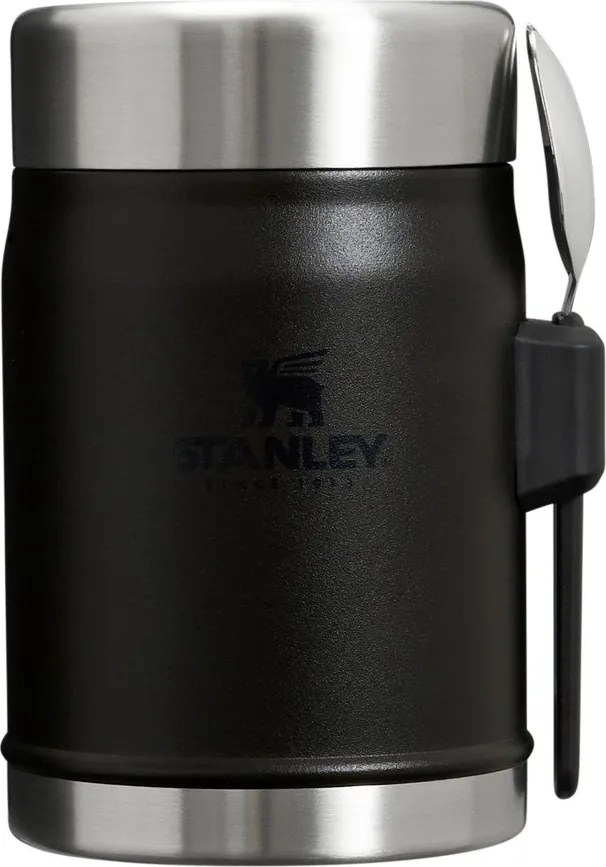 Матово черен термос за храна от неръждаема стомана 400 ml Legendary Food Jar + Spork Black 2.0 – Stanley