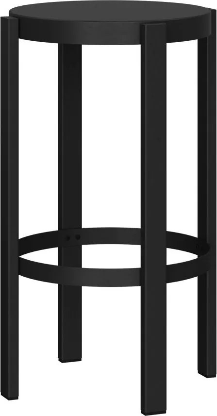 Черен стоманен бар стол (височина на седалката 65 cm) Doon – noo.ma