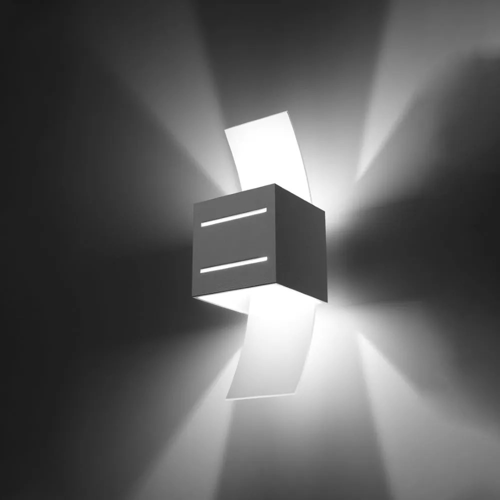 Бяла стенна лампа Carlo – Sollux