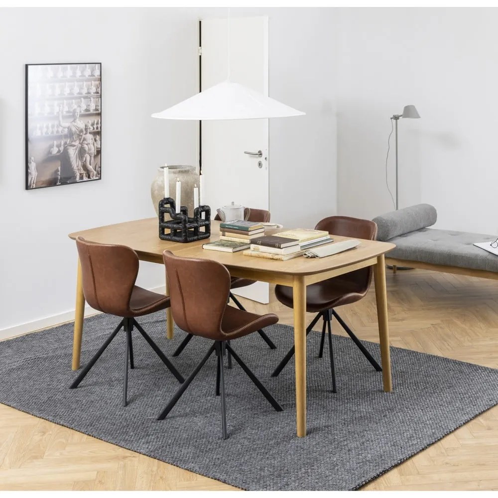 Сгъваема маса за хранене с дъбов плот 180x90 cm Montreux - Actona