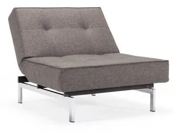 Тъмносив сгъваем фотьойл с метална основа Flashtex Dark Grey Splitback - Innovation