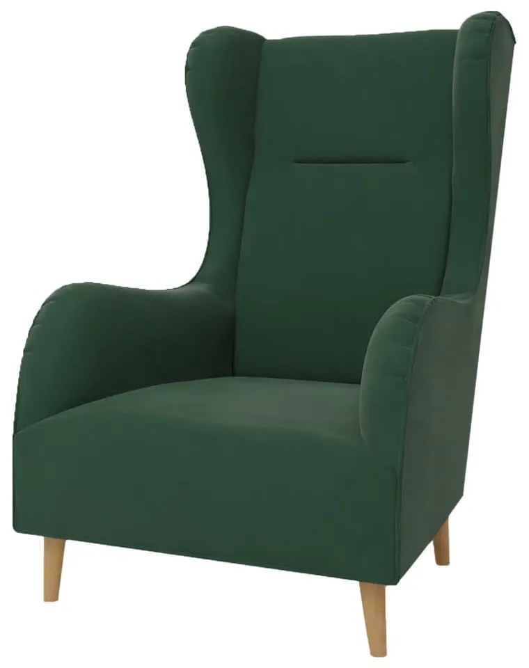 Тъмнозелено кадифено кресло Carole - Ropez
