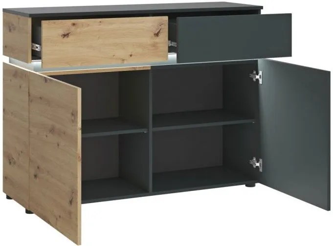 Буфет Glimmer 2D2S-Natural-Black