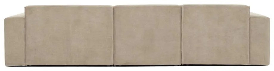 Бежов ъглов диван от велур (десен ъгъл) Sting - Scandic